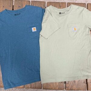 Carhartt Teal and Light Green Pocket T-Shirts